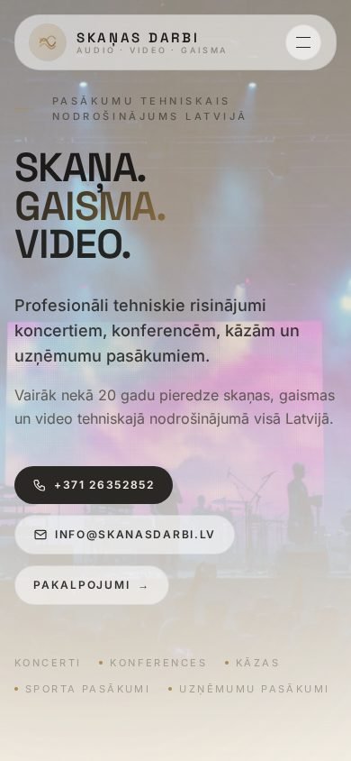 Skaņas Darbi mobilā versija