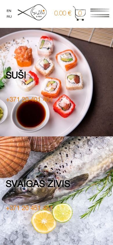 Sushi & Fish mobilā versija